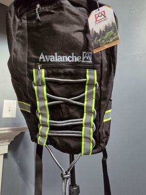 Avalanche Black Backpack with Neon Yellow Accents
